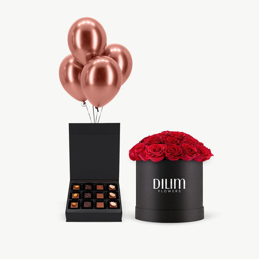 Red Rose with Happiness Kit