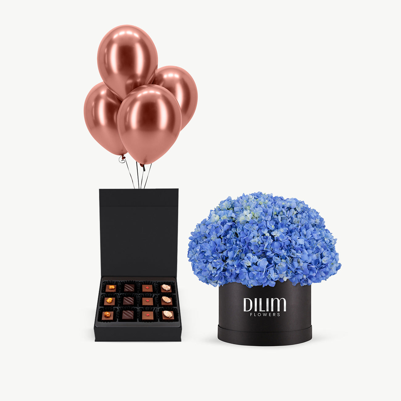 Blue  Hydrangea Box with happiness Kit