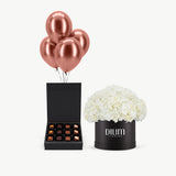 White  Hydrangea Box with happiness Kit