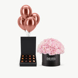 Pink Hydrangea Box with happiness Kit