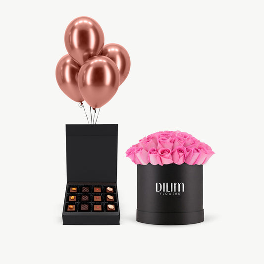 Pink Rose with Happiness Kit