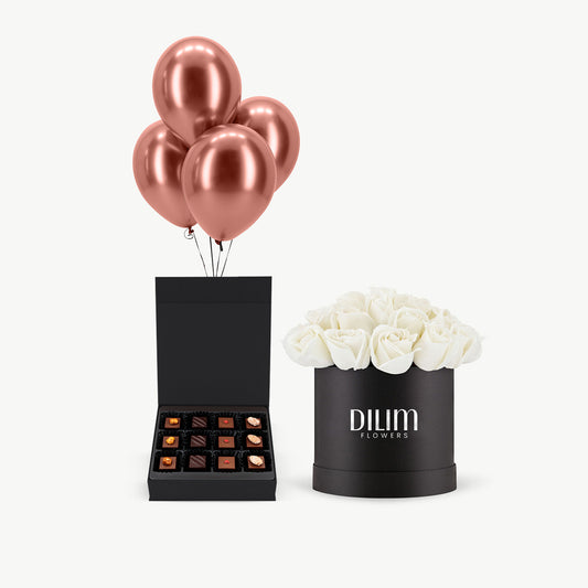 White Rose with Happiness Kit