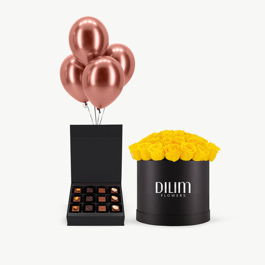 Yellow Rose with Happiness Kit