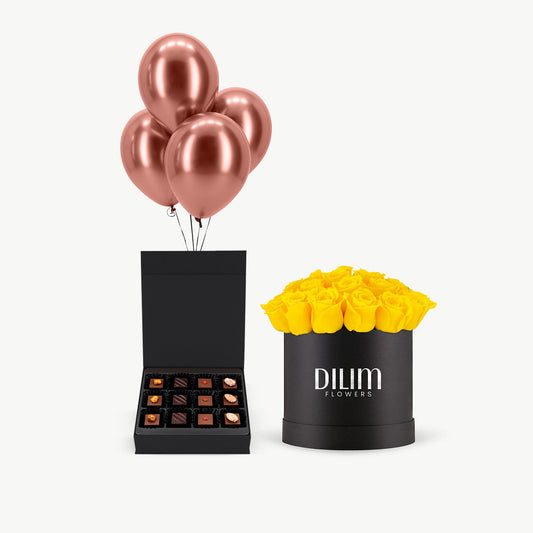 Yellow Rose with Happiness Kit