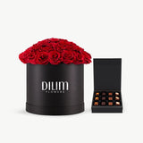 Red Rose Box with chocolate