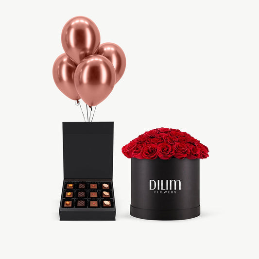 Red Rose with Happiness Kit