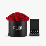 Red Rose Box with chocolate