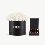 White Rose Box With Chocolate