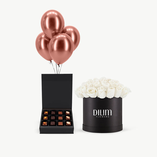 White Rose with Happiness Kit